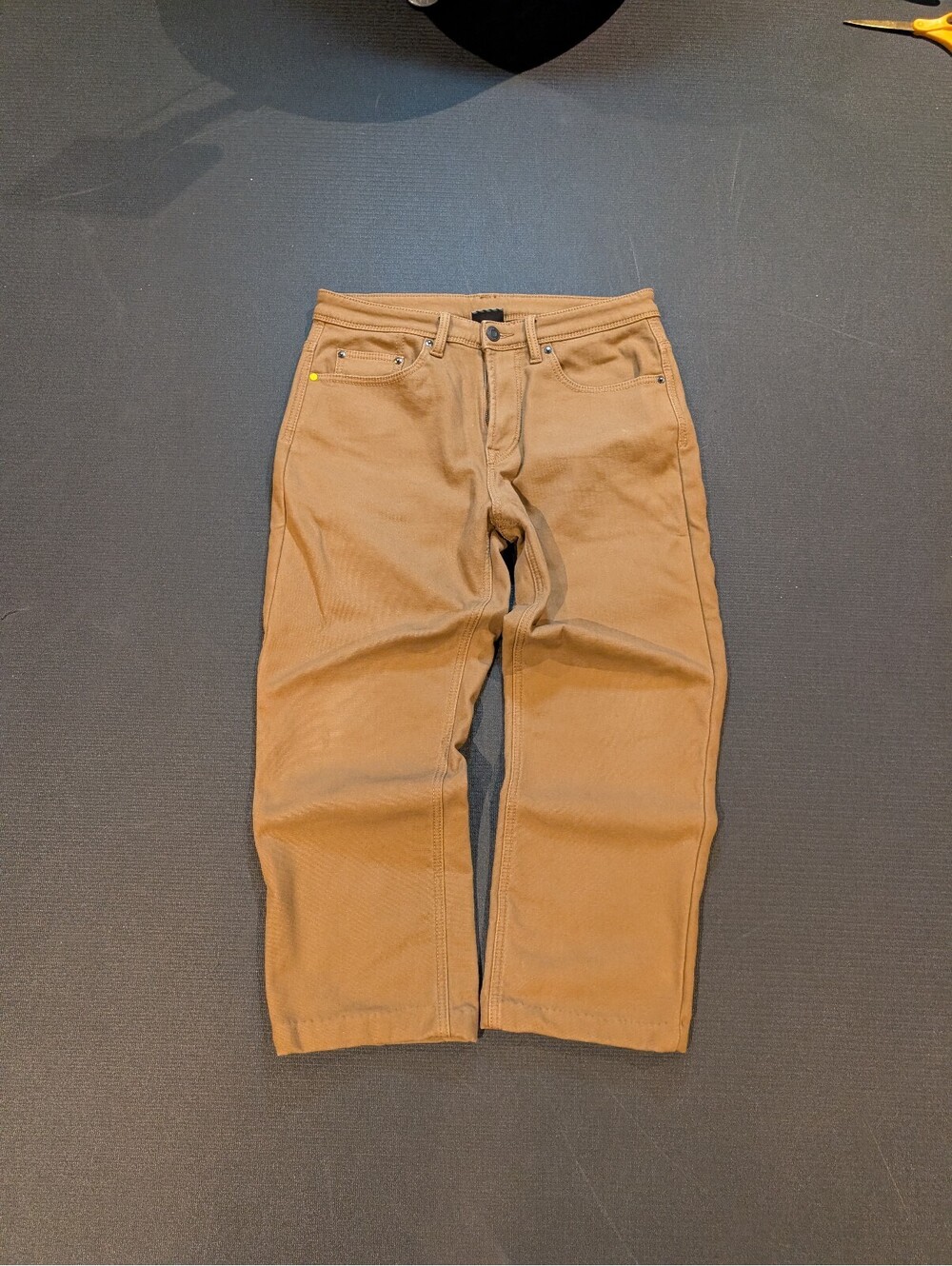 CAT Caterpillar Fleece Lined Work Pants Mens 32x32 Tan Carpenter Workwear